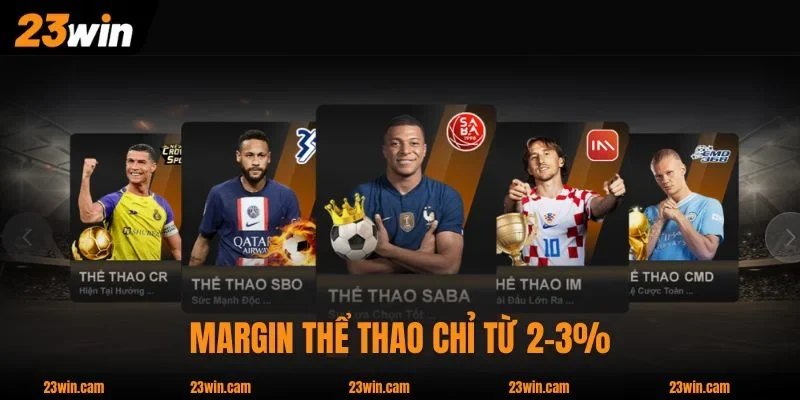 Margin thể thao chỉ từ 2-3%, thấp hơn trung bình rất nhiều